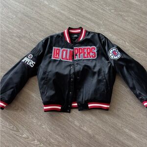LA Clippers Black Bomber Jacket